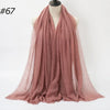 Crinkle Cotton Hijab Scarf Lightweight Muslim Shawl Turban Headscarf Headband Wrap