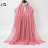 Crinkle Cotton Hijab Scarf Lightweight Muslim Shawl Turban Headscarf Headband Wrap