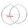 Large Smooth Round Hoop Earrings 60mm (2.36 in) - Gold/Silver Statement Wedding Hoops for Women