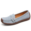 Women's Suede Leather Loafers Square Toe Slip-On Flats Comfortable Casual Apricot