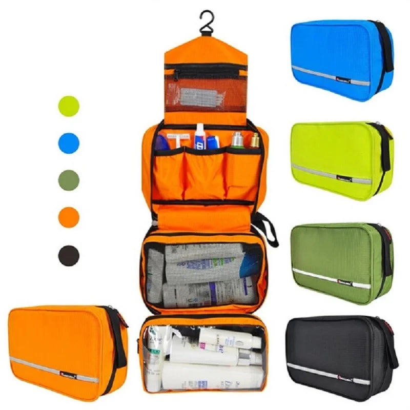 Unisex Large Waterproof Travel Cosmetic & Toiletry Bag – Zipper Organizer Pouch, 24 x 10 x 15 cm (9.4 x 3.9 x 5.9 in)