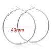 Large Smooth Round Hoop Earrings 60mm (2.36 in) - Gold/Silver Statement Wedding Hoops for Women