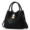 SGARR Women's Black & Red PU Bucket Bag – Crossbody & Single-Shoulder Messenger Tote Handbag