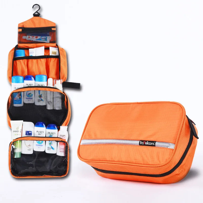 Unisex Large Waterproof Travel Cosmetic & Toiletry Bag – Zipper Organizer Pouch, 24 x 10 x 15 cm (9.4 x 3.9 x 5.9 in)