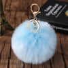 Faux Rabbit Fur Pom Pom Keychain 10 cm (3.9 in) Bag Charm Key Ring - 21 Colors