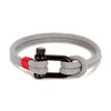 MKENDN Unisex Nautical Double-Strand U-Shackle Survival Rope Bracelet – Stainless Steel Anchor Charm, Outdoor Camping Rescue, 19/21/23 cm (7.5/8.3/9.1 in)