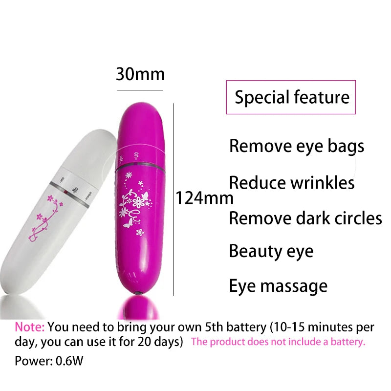 Raiuleko Mini Vibration Eye Massager Pen – Anti-Aging Dark Circles & Puffiness Remover