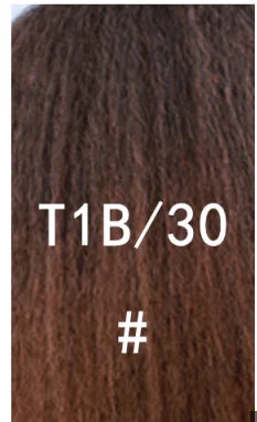 Lydia 16-Inch (40 cm) Kinky Straight Drawstring Ponytail Hairpiece – High-Volume Clip-In Kanekalon Synthetic with Curly Tail