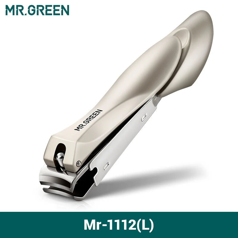 MR.GREEN Anti-Splash Stainless Steel Nail Clippers – Ergonomic Bionic Design Fingernail & Toenail Trimmer