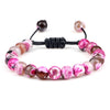 8mm Tiger Eye & Lava Stone Adjustable Braided Bracelet — Unisex Beaded Yoga Healing Energy Bracelet
