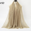Crinkle Cotton Hijab Scarf Lightweight Muslim Shawl Turban Headscarf Headband Wrap
