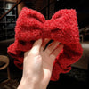 Coral Fleece Bow Headband with Animal Ears – Soft Warm Turban Hairband for Women & Girls | Makeup & Face Wash