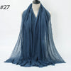 Crinkle Cotton Hijab Scarf Lightweight Muslim Shawl Turban Headscarf Headband Wrap