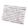 100-Pair Acrylic Crystal Stud Earrings Set – Hearts, Stars, Moons, Flowers & Animal Designs for Women & Girls
