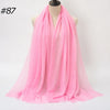 Crinkle Cotton Hijab Scarf Lightweight Muslim Shawl Turban Headscarf Headband Wrap