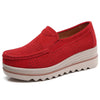 Women's Suede Tassel Loafers - Slip-On Platform Moccasins for Spring & Autumn