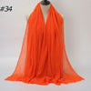 Crinkle Cotton Hijab Scarf Lightweight Muslim Shawl Turban Headscarf Headband Wrap