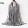 Crinkle Cotton Hijab Scarf Lightweight Muslim Shawl Turban Headscarf Headband Wrap