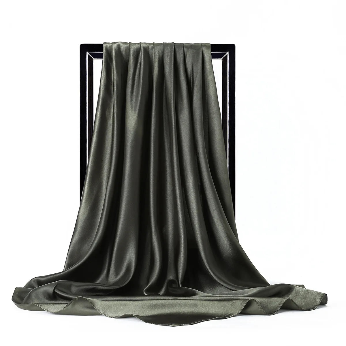 Silk Satin Square Scarf 90 x 90 cm (35.4 x 35.4 in) – Women’s Hijab Shawl Bandana Headscarf Foulard, 28 Colors