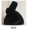Large Faux Mink Fur Handbag – Plush Corduroy Tote for Women, Warm Fluffy Luxury Purse (35 x 30 cm / 13.8 x 11.8 in)