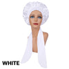 Satin Sleep Bonnet with Headband 11-Inch (28 cm) Extra-Large Silk-Lined Night Cap for Women & Kids