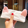 Coral Fleece Bow Headband with Animal Ears – Soft Warm Turban Hairband for Women & Girls | Makeup & Face Wash