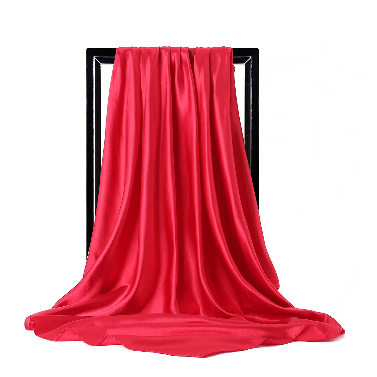 Silk Satin Square Scarf 90 x 90 cm (35.4 x 35.4 in) – Women’s Hijab Shawl Bandana Headscarf Foulard, 28 Colors