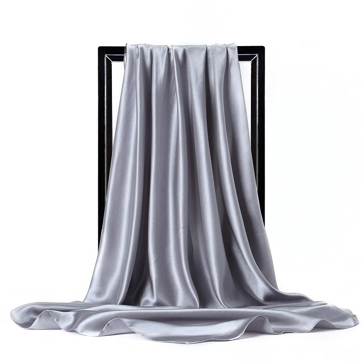 Silk Satin Square Scarf 90 x 90 cm (35.4 x 35.4 in) – Women’s Hijab Shawl Bandana Headscarf Foulard, 28 Colors