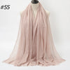 Crinkle Cotton Hijab Scarf Lightweight Muslim Shawl Turban Headscarf Headband Wrap