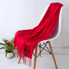 Cashmere-Feel Polyester Pashmina Shawl Scarf 70 x 200 cm (27.6 x 78.7 in) – Soft Tassel Wrap for Women & Men, 43 Colors