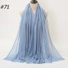 Crinkle Cotton Hijab Scarf Lightweight Muslim Shawl Turban Headscarf Headband Wrap