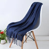 Cashmere-Feel Polyester Pashmina Shawl Scarf 70 x 200 cm (27.6 x 78.7 in) – Soft Tassel Wrap for Women & Men, 43 Colors