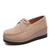Women's Suede Tassel Loafers - Slip-On Platform Moccasins for Spring & Autumn