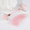 Rose Quartz Gua Sha Facial Massage Tool – Natural Crystal Face Sculpting for Anti-Aging & Neck Slimming