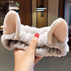 Coral Fleece Bow Headband with Animal Ears – Soft Warm Turban Hairband for Women & Girls | Makeup & Face Wash