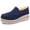 Women's Suede Tassel Loafers - Slip-On Platform Moccasins for Spring & Autumn