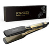 Titanium Flat Iron Hair Straightener with LCD Display - Dual Voltage Instant Heating Curling Iron
