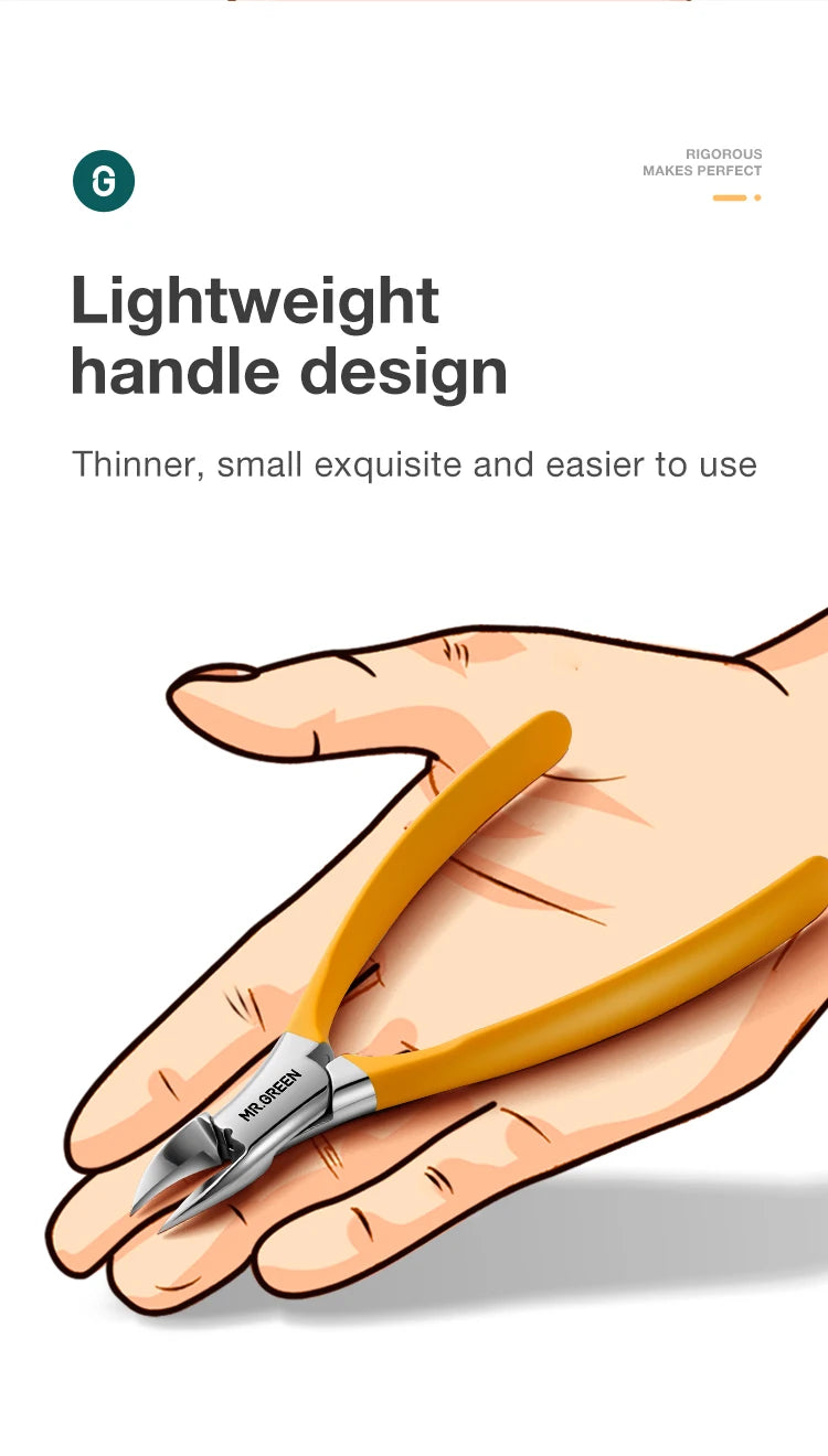 MR.GREEN Ingrown Toenail Clippers – Stainless Steel Precision Toenail Cutter for Thick Nails