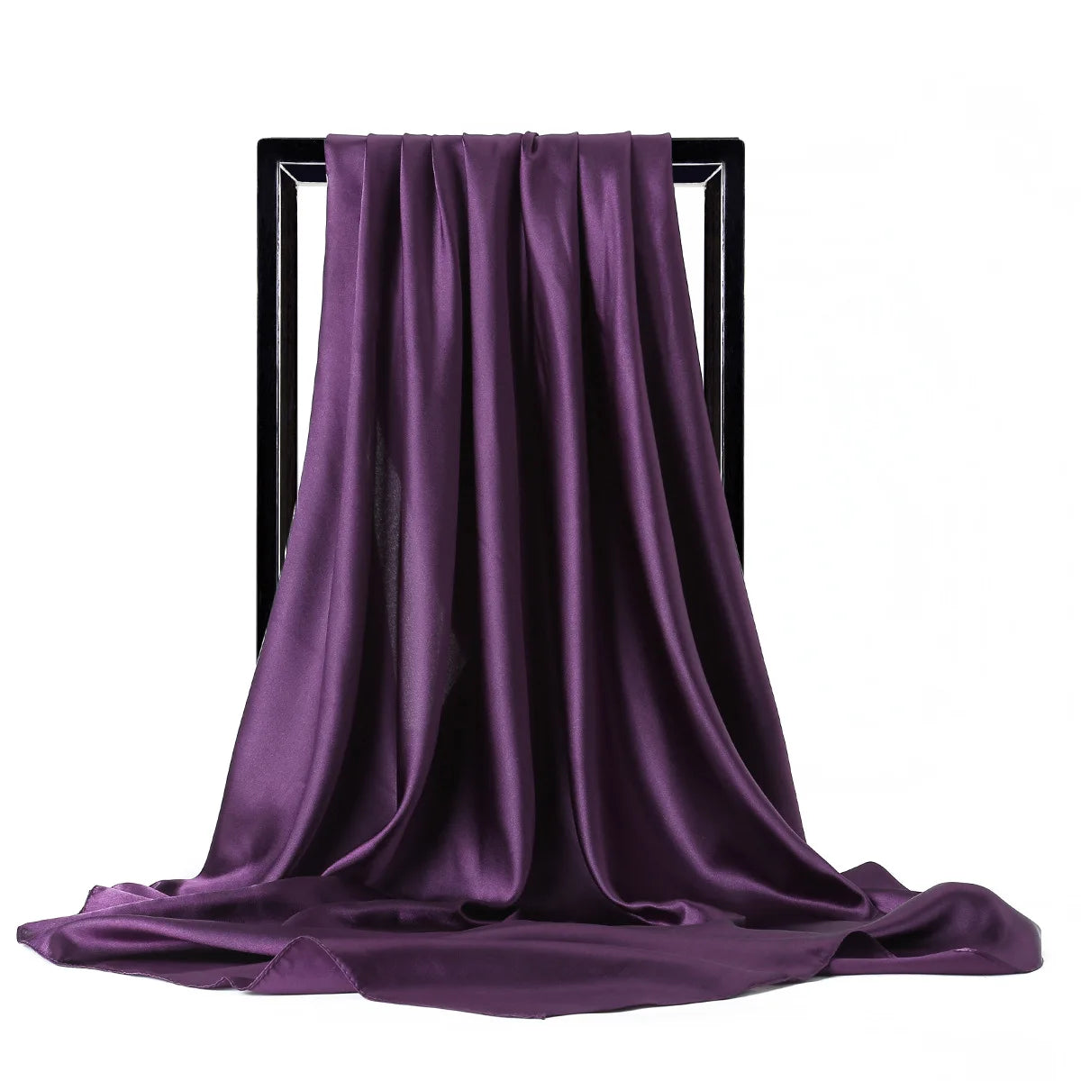 Silk Satin Square Scarf 90 x 90 cm (35.4 x 35.4 in) – Women’s Hijab Shawl Bandana Headscarf Foulard, 28 Colors