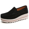 Women's Suede Tassel Loafers - Slip-On Platform Moccasins for Spring & Autumn