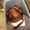 Luxury PU Leather Bucket Bag – Designer Large Capacity Women's Shoulder & Crossbody Tote