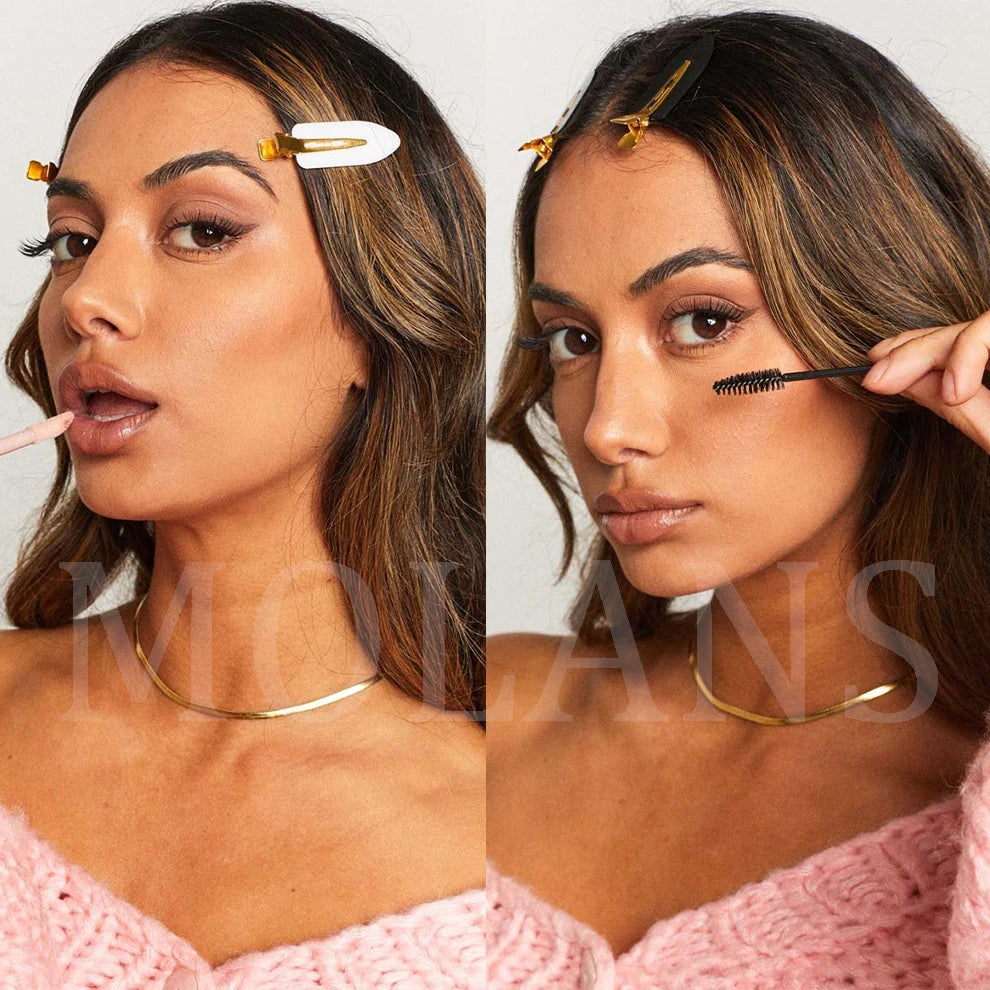 Molans 10-Pack No-Bend Seamless Hair Clips Set - Side Bangs Barrettes for Makeup, Face Washing & Styling