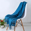 Cashmere-Feel Polyester Pashmina Shawl Scarf 70 x 200 cm (27.6 x 78.7 in) – Soft Tassel Wrap for Women & Men, 43 Colors