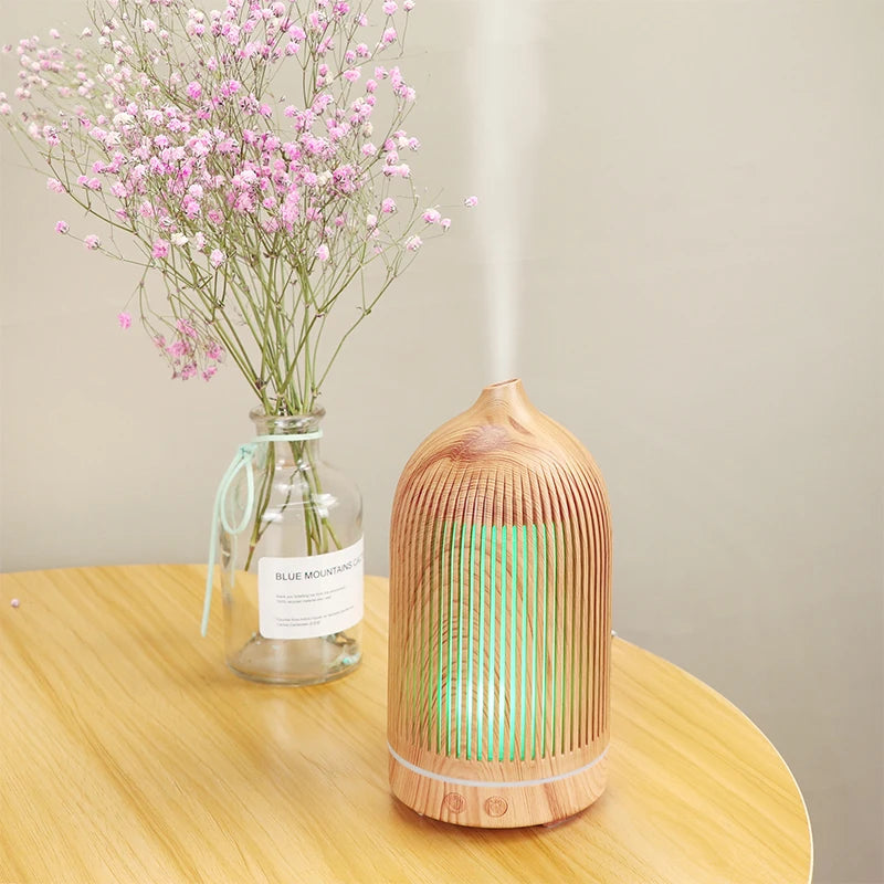 USB Essential Oil Diffuser - Mini Ultrasonic Cool Mist Humidifier with 7-Color LED Night Light for Home & Office