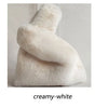 Large Faux Mink Fur Handbag – Plush Corduroy Tote for Women, Warm Fluffy Luxury Purse (35 x 30 cm / 13.8 x 11.8 in)