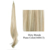 Soowee 32in (81 cm) Long Layered Clip-In Ponytail Extension, Blonde Heat-Resistant Synthetic Hairpiece
