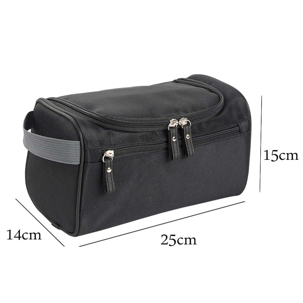Waterproof Oxford Travel Toiletry Bag – High Capacity Cosmetic Organizer for Men & Women, 9.8 x 5.5 x 5.9 in (25 x 14 x 15 cm)