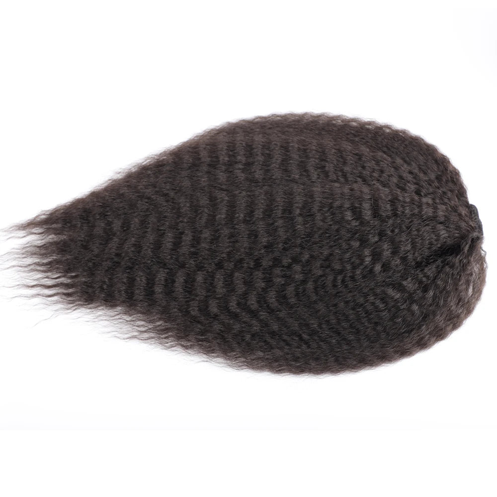 Kinky Curly Drawstring Ponytail Synthetic Hair Extension High Puff Afro Hairpiece — 12–30 in (30–76 cm)