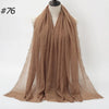 Crinkle Cotton Hijab Scarf Lightweight Muslim Shawl Turban Headscarf Headband Wrap