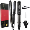 Steam Hair Straightener Ceramic Tourmaline Flat Iron 450°F (230°C) – Dual Voltage, Argan Oil Steam & 3D Floating Plates